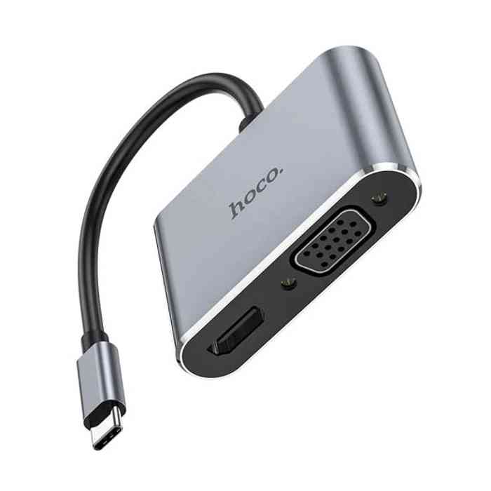 Hoco HB30 Eco Type-C to HDMI + VGA + USB3.0 + PD Converter 4K 30Hz / 1080p